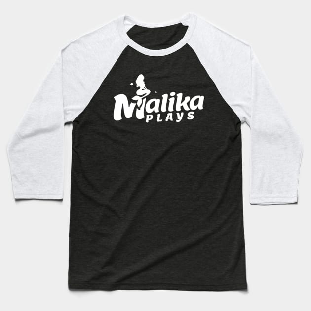 MalikaPlays logo Baseball T-Shirt by MalikaPlays